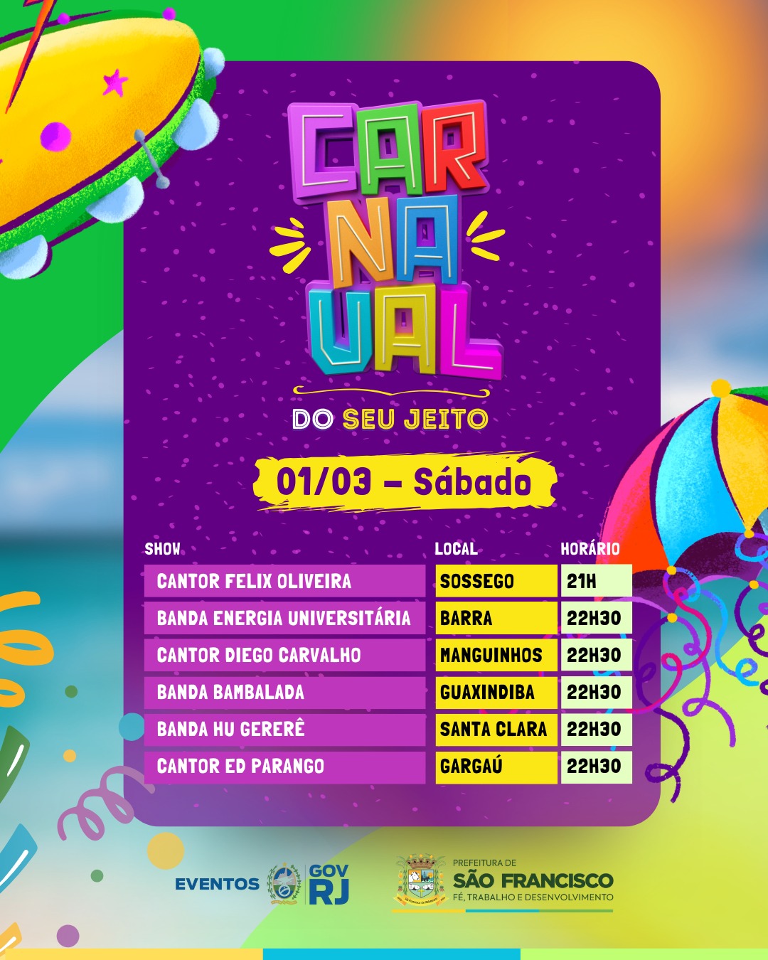 SHOWS CARNAVAL DO SEU JEITO 1