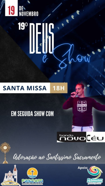 19º Deus É Show acontece neste sábado (19)