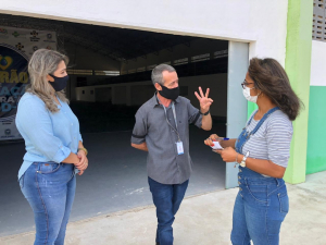 Visita técnica: representante do Detran aprova espaço que abrigará serviço itinerante