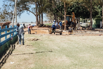 Obras no Estádio Nelson Silva, em Guaxindiba, estão em fase de conclusão