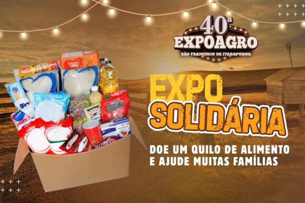 ExpoAgro Solidária: leve sua doação e ajude quem precisa