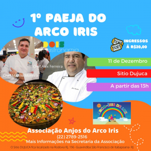 Evento beneficente da Arco-Íris de Luz neste sábado, no Sítio Dujuca