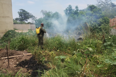 Guarda Ambiental controla mais uma queimada no Centro