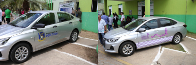 Prefeita Francimara entrega um carro para a Ronda Maria da Penha e outro para o Departamento de Postura