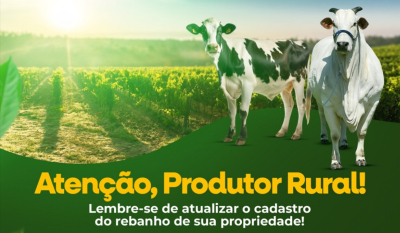 Campanha de atualização cadastral de rebanho termina no próximo dia 30