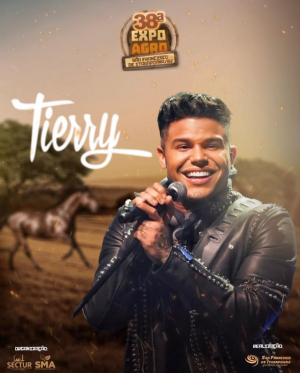 Tierry é confirmado na 38ª Exposição Agropecuária