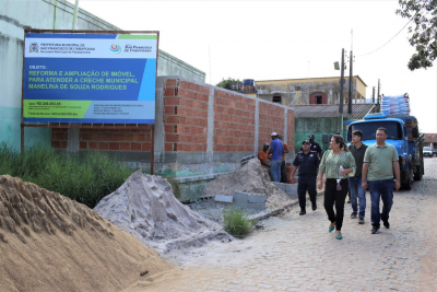 Prefeita Francimara visita obras e participa de inauguração e aula do GTR